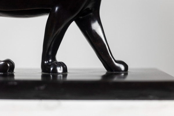 François Pompon. « Panthère noire », bronze, tirage de 2006.