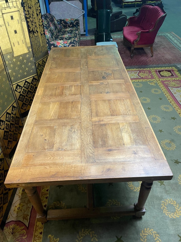 Farm Table Oak Parquet Top