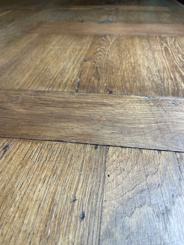 Farm Table Oak Parquet Top