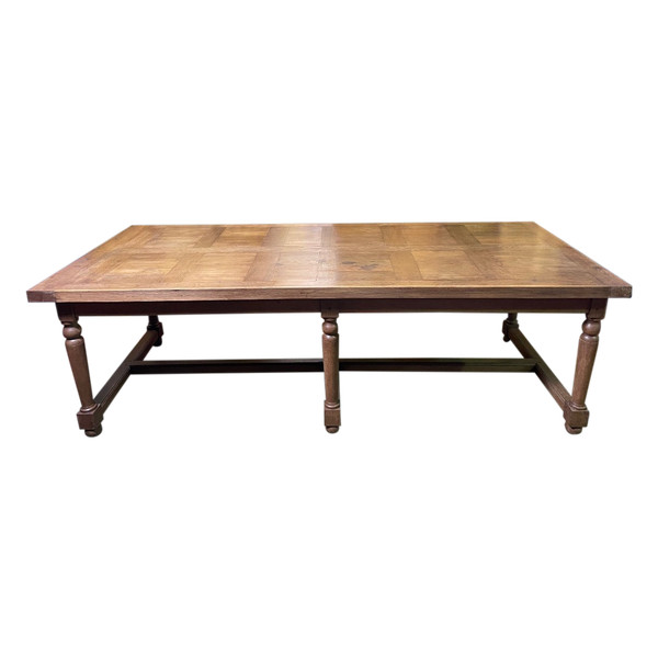 Farm Table Oak Parquet Top