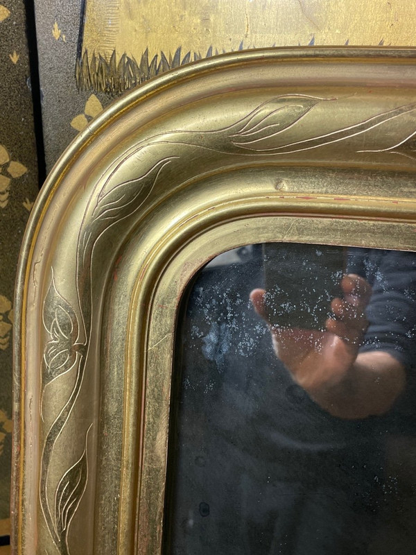 Louis Philippe Mirror With Gold Leaf