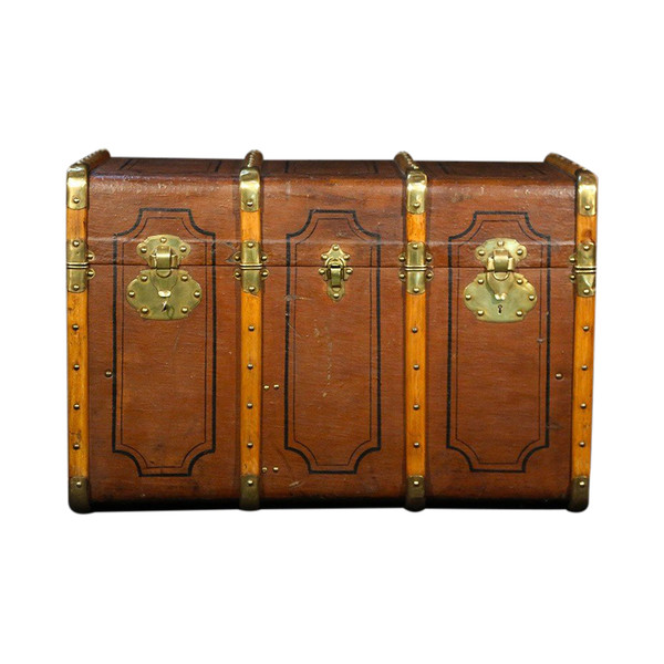 19th century travel trunk