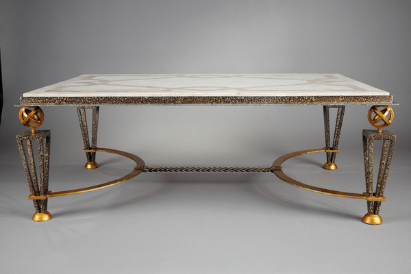 Table basse dans le goût de Gilbert Poillerat 