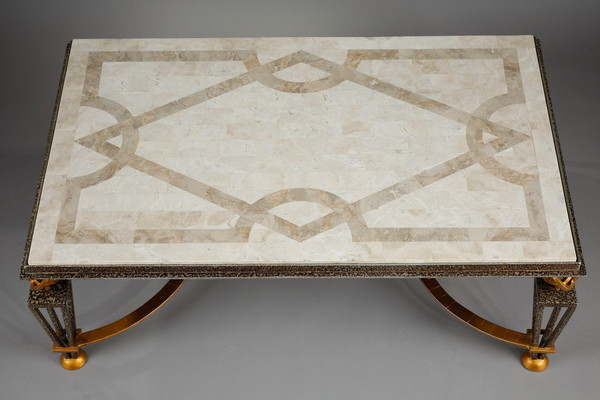 Table basse dans le goût de Gilbert Poillerat 