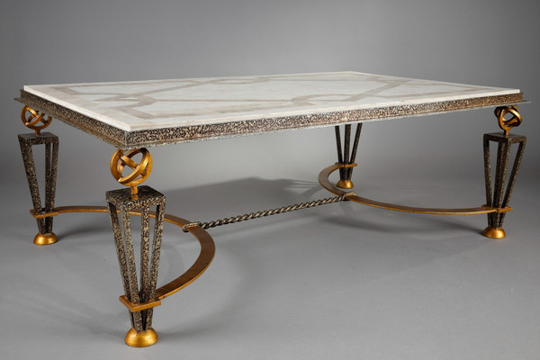 Table basse dans le goût de Gilbert Poillerat 