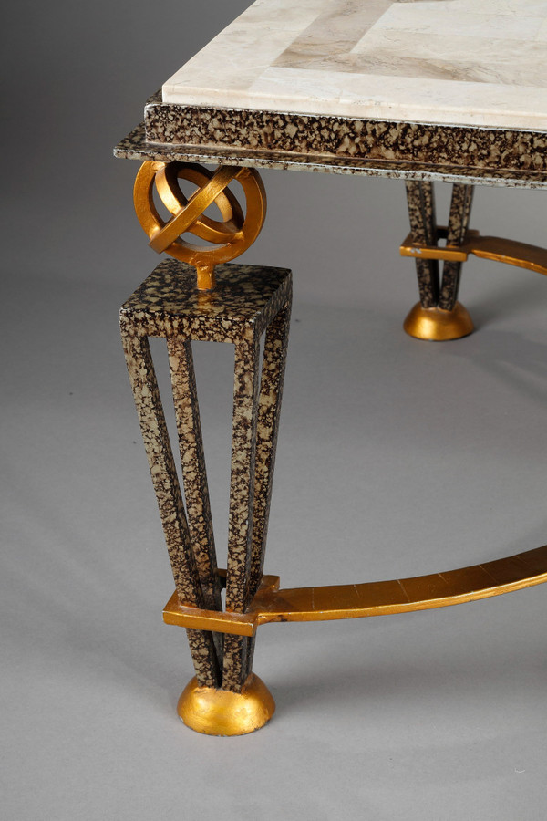 Table basse dans le goût de Gilbert Poillerat 