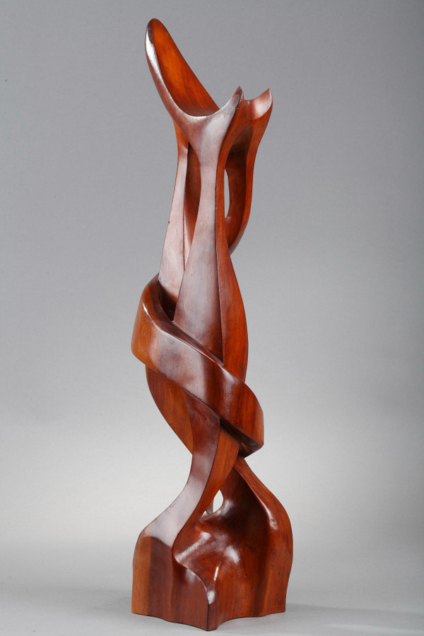 Monoxyle sculpture in exotic wood "Tango"