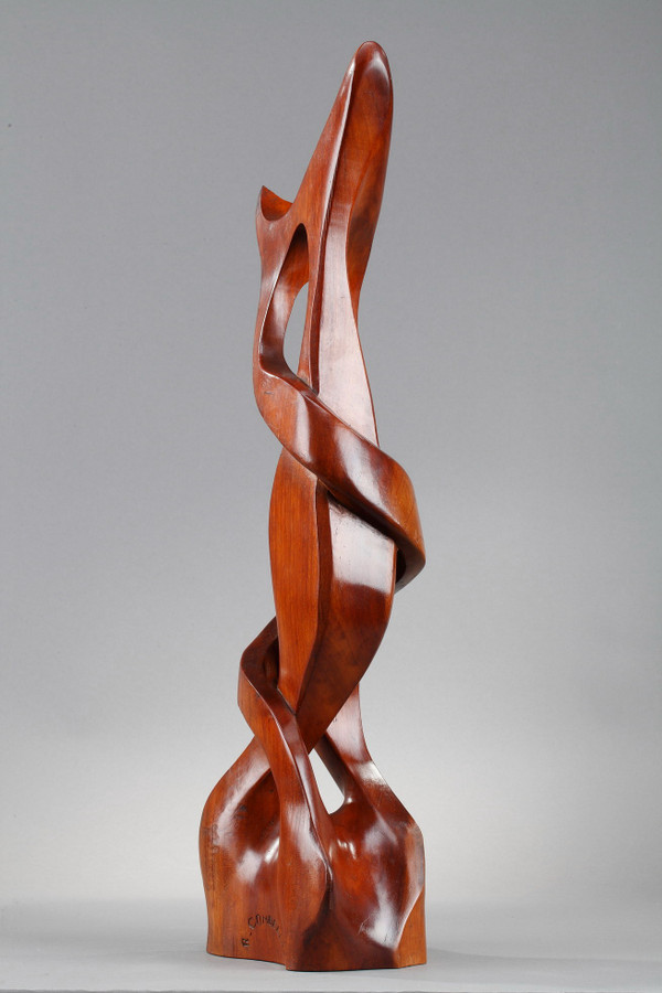 Monoxyle sculpture in exotic wood "Tango"