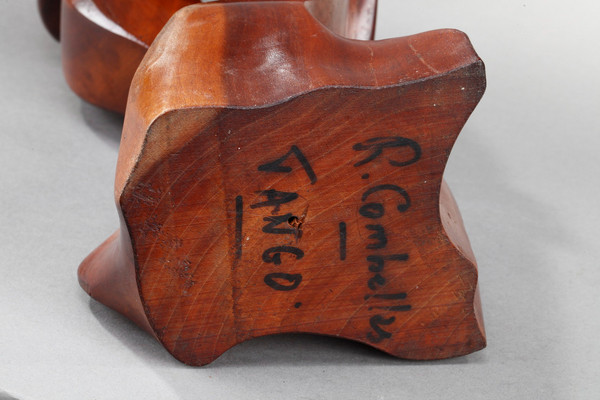 Monoxyle sculpture in exotic wood "Tango"