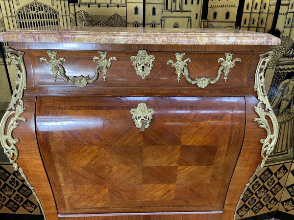 Sekretär Im Stil von Louis XV In Intarsienarbeit