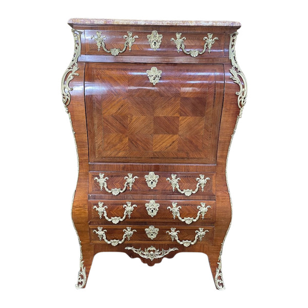 Sekretär Im Stil von Louis XV In Intarsienarbeit