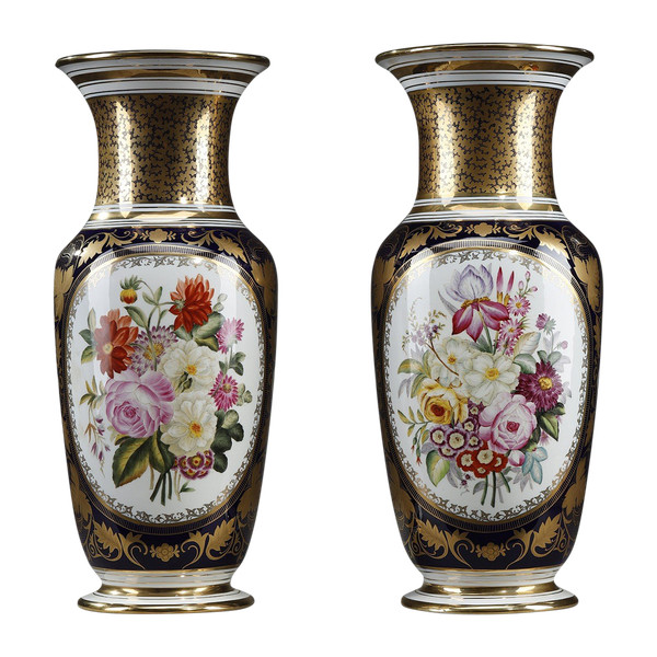 Pair of porcelain vases from Bayeux