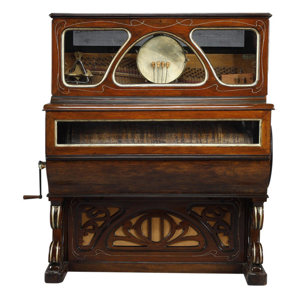 IMPORTANT SELF-PLAYING PIANO "LA VICTOIRE" STAMPED BLANCHE-PETIT & GOFFART 
