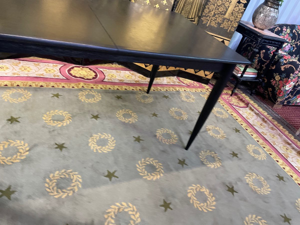 Napoleon III Scandinavian Blackened Wood Table