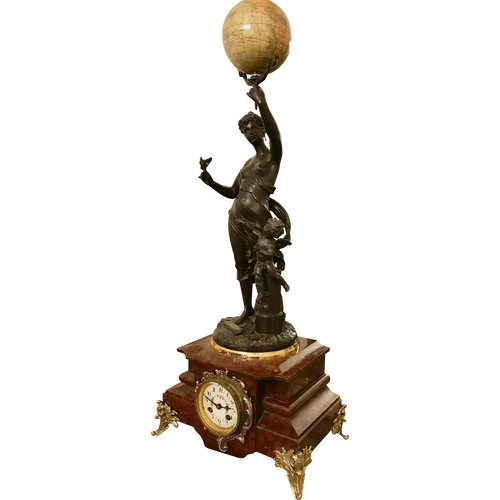 Clock "La Terre" by Charles Anfrie and G Bertaux