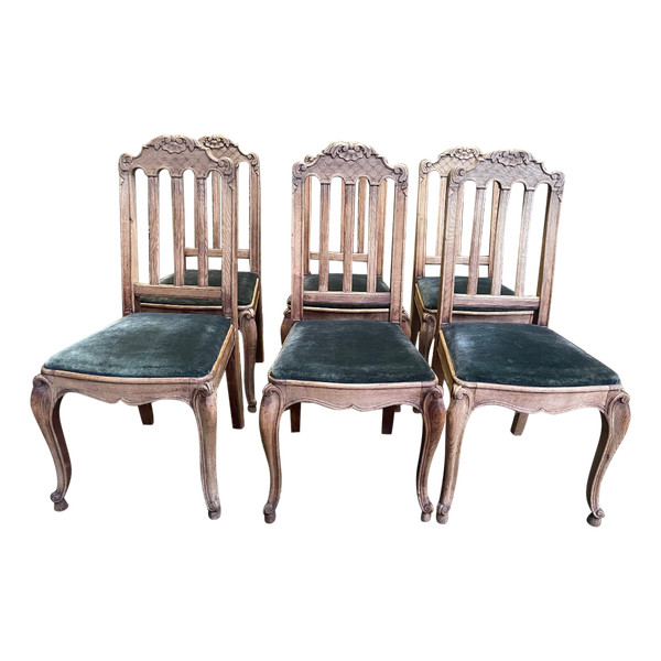 Suite De 6 Chaises Style Louis XV