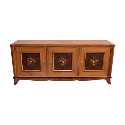 Walnuss Sideboard, J. Leleu Geschmack - Mitte des 20. Jahrhunderts