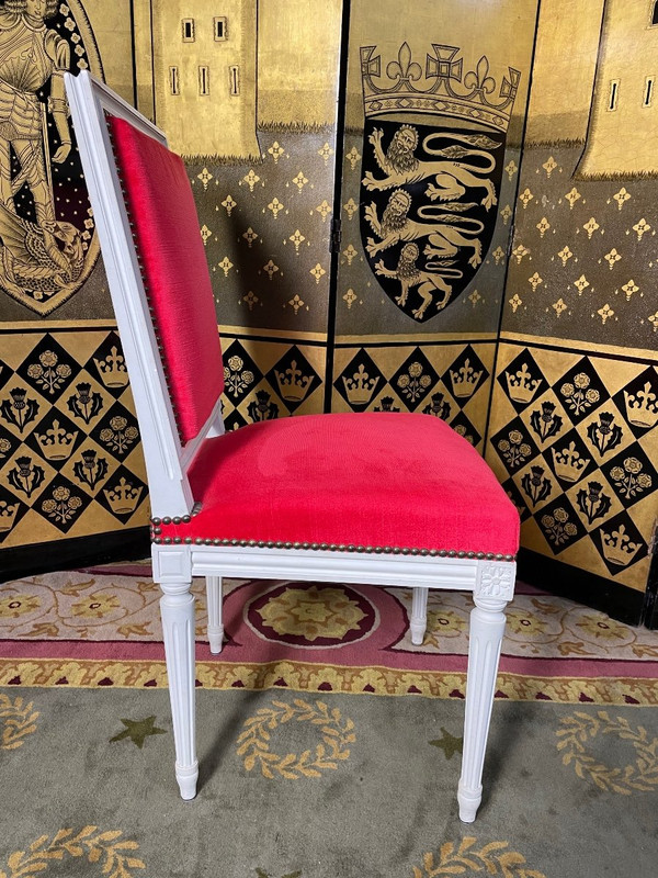 Suite di 6 sedie in stile Luigi XVI