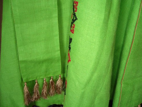 Chasuble et son étole de toile verte