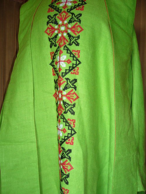 Chasuble et son étole de toile verte