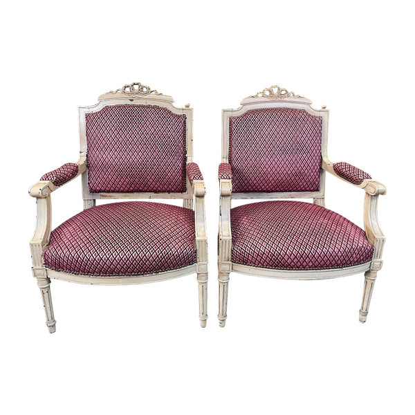 Paire De Fauteuils De Style Louis XVI