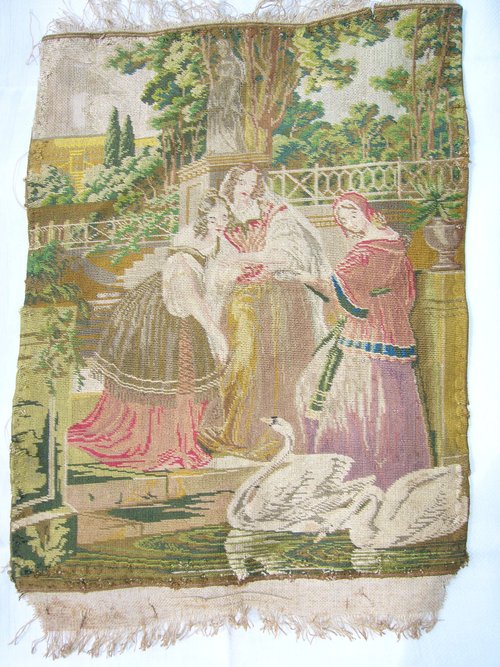 Periodo di restauro degli arazzi ricamati ad ago