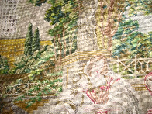 Periodo di restauro degli arazzi ricamati ad ago