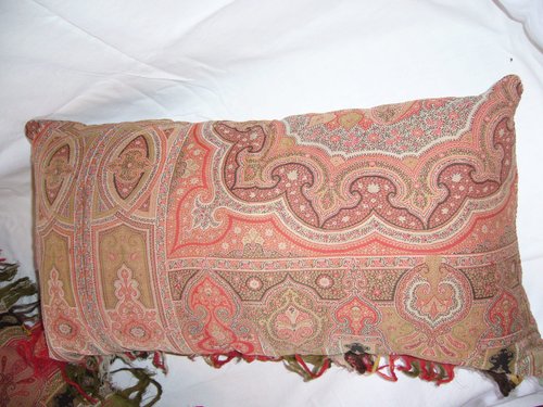 Pair of 19th century cashmere cushions