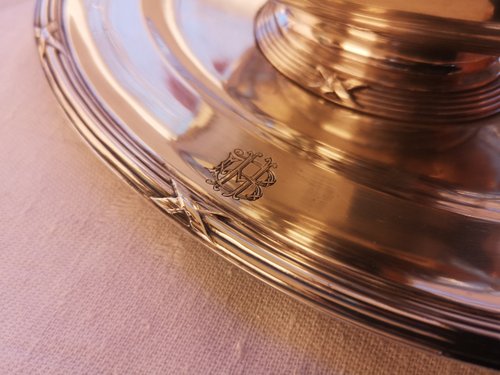 Elégante saucière style Louis XVI argent massif poinçon minerve orfèvre Tétard Frères, fin XIXème