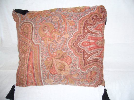 19th century cashmere cushion