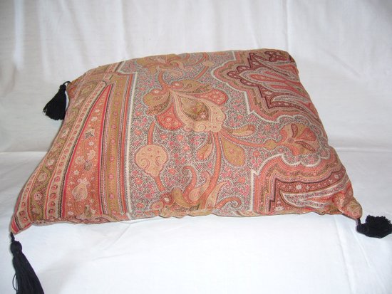 19th century cashmere cushion