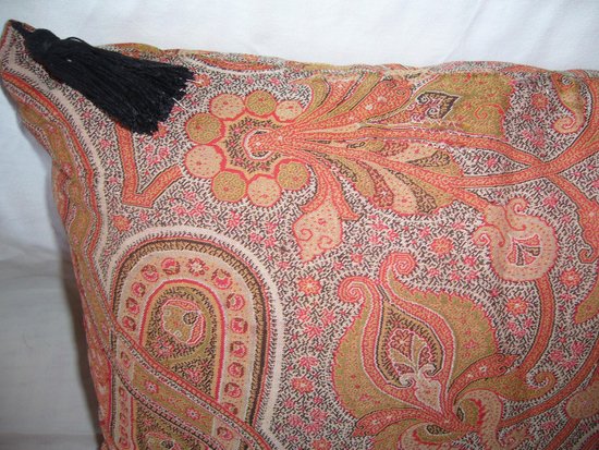 19th century cashmere cushion