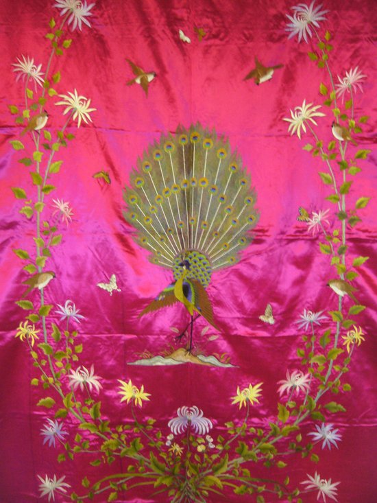Chinese embroidered wall hanging circa 1900