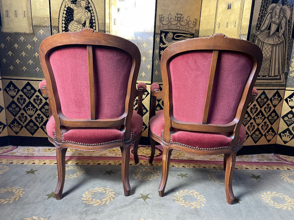 Pair De Fauteuils Cabriolets De Style Louis XV