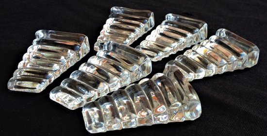 Rare 6 cale assiettes en cristal modèle Bambou Baccarat