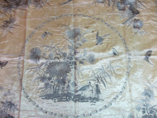 Chinesische gestickte Wandbehang des 19. Jahrhunderts