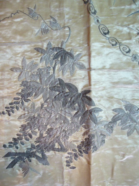 Chinesische gestickte Wandbehang des 19. Jahrhunderts