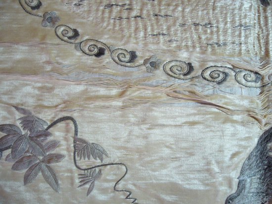 Chinesische gestickte Wandbehang des 19. Jahrhunderts