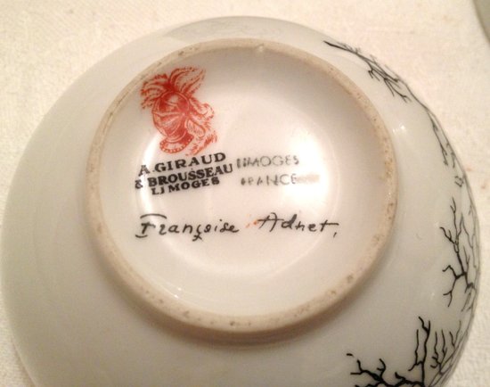 9 Tasses à thé porcelaine Limoges design Françoise Adnet pour Giraud&Brousseau