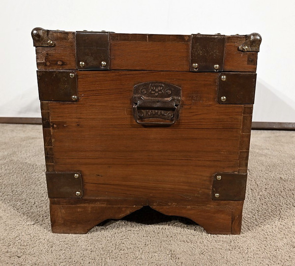 Baule marino in teak massiccio – Fine XIX secolo