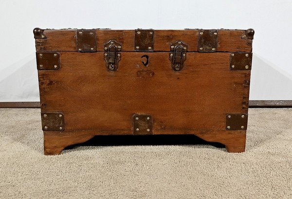Baule marino in teak massiccio – Fine XIX secolo