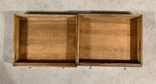 Rare Small Chiffonnière Table in Speckled Amboyna and Cherry, Louis Philippe period – 2nd part