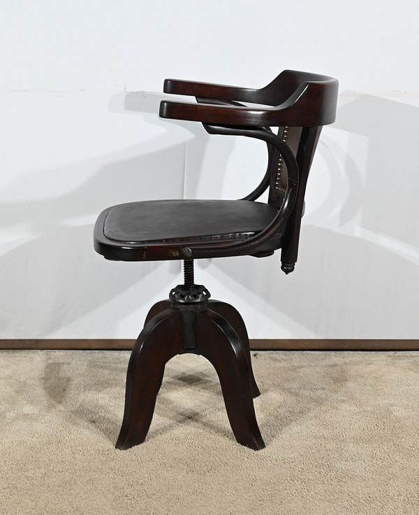 Fauteuil de Bureau Pivotant, en Hêtre teinté – 1940