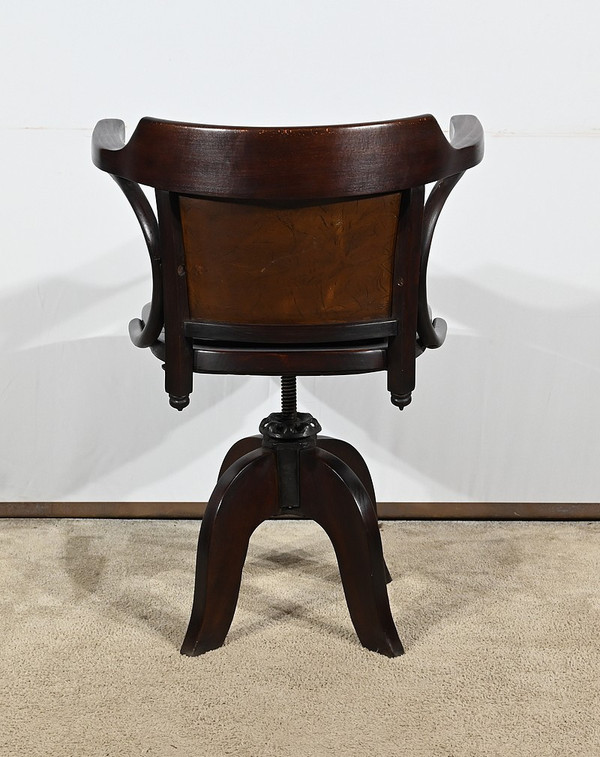 Fauteuil de Bureau Pivotant, en Hêtre teinté – 1940