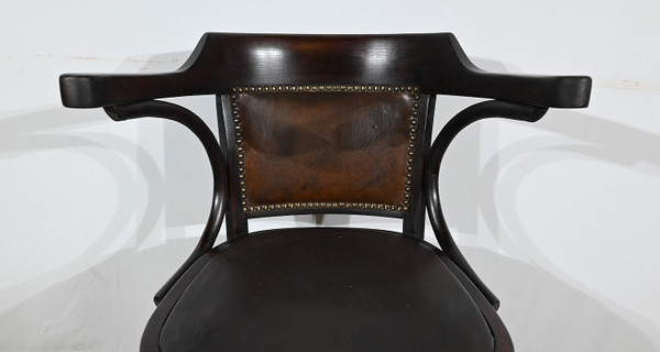Fauteuil de Bureau Pivotant, en Hêtre teinté – 1940