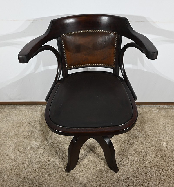 Fauteuil de Bureau Pivotant, en Hêtre teinté – 1940