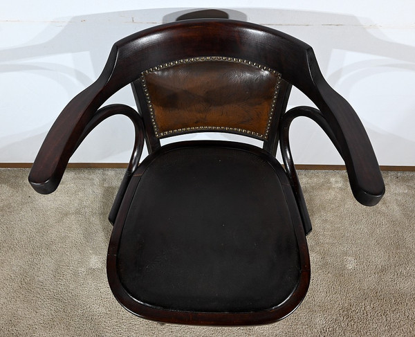 Fauteuil de Bureau Pivotant, en Hêtre teinté – 1940