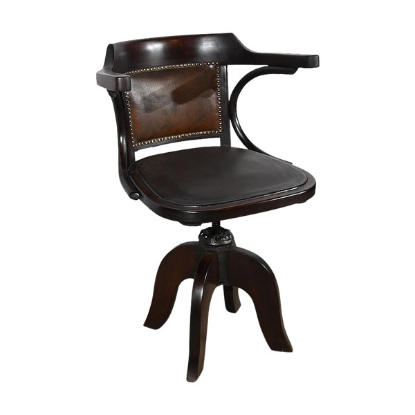 Fauteuil de Bureau Pivotant, en Hêtre teinté – 1940