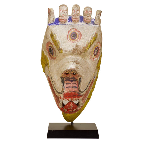 Tibetan Cham mask, snow tiger