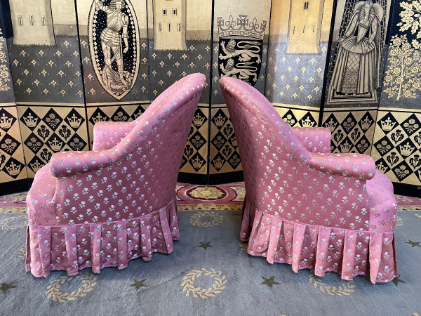 Paire De Fauteuils Crapaud